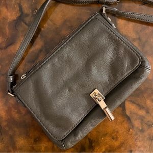 Elizabeth & James Olive Green Leather Mini Crossbody Purse